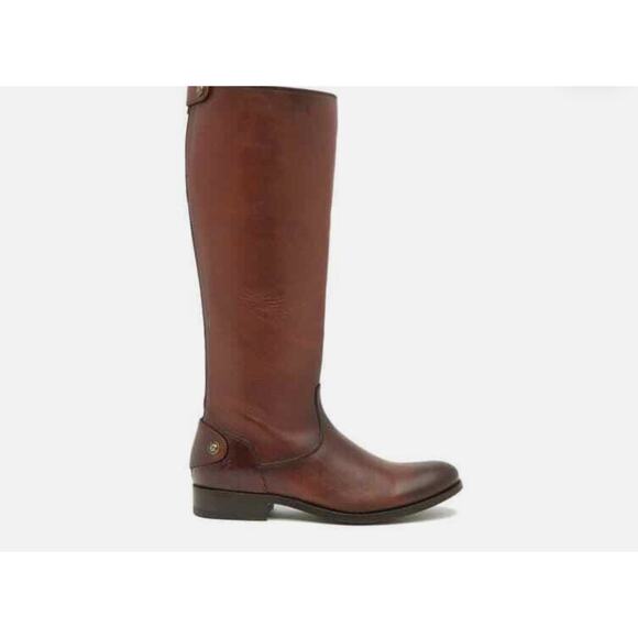 FRYE Shoes - FRYE BACK ZIP BROWN DISTRESSED LEATHER RIDING boot size 10B